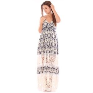 Anthro Sunday in Brooklyn Crochet Maxi Dress M